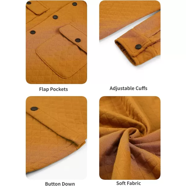 COOFANDY Men's Casual Shirt Jacket Lightweight Shacket Jacket Quilted Button Down Jackets