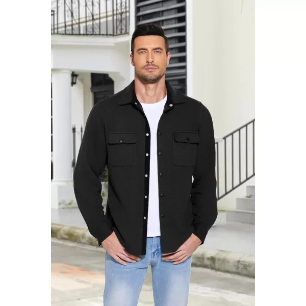 COOFANDY Men's Casual Shirt Jacket Lightweight Shacket Jacket Quilted Button Down Jackets