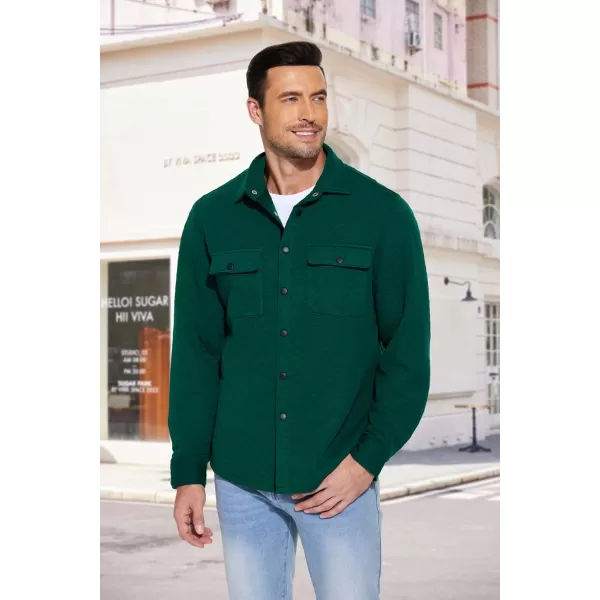 COOFANDY Men's Casual Shirt Jacket Lightweight Shacket Jacket Quilted Button Down Jackets