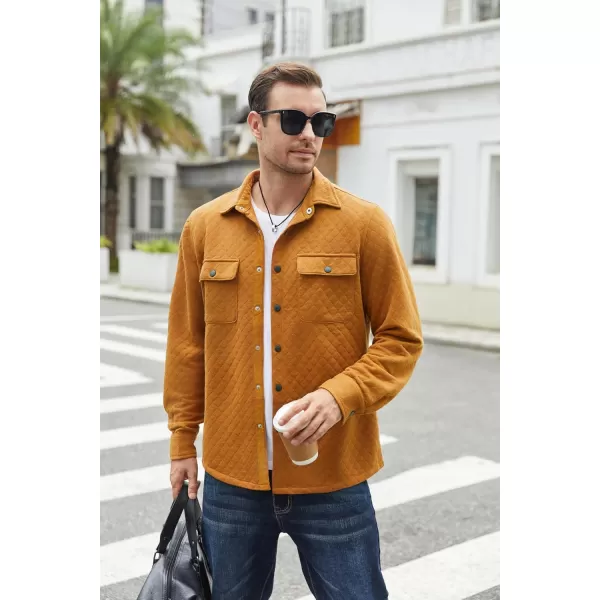 COOFANDY Men's Casual Shirt Jacket Lightweight Shacket Jacket Quilted Button Down Jackets