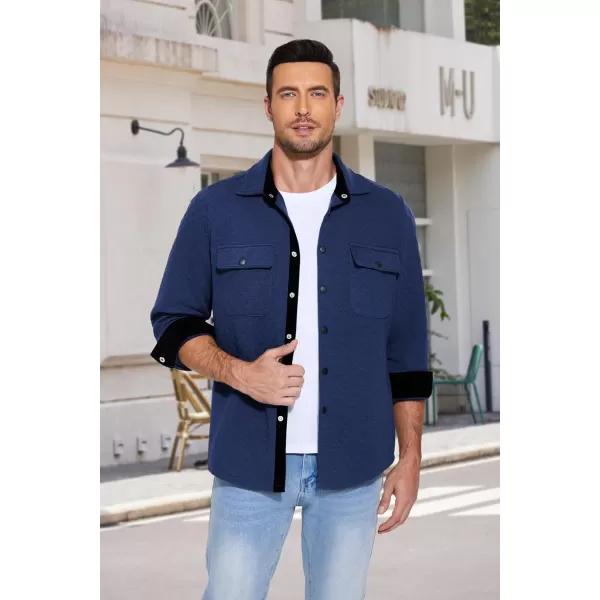 COOFANDY Men's Casual Shirt Jacket Lightweight Shacket Jacket Quilted Button Down Jackets