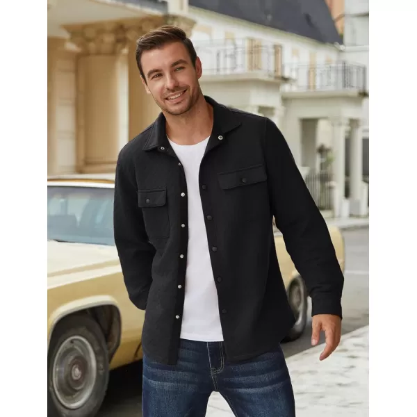 COOFANDY Men's Casual Shirt Jacket Lightweight Shacket Jacket Quilted Button Down Jackets