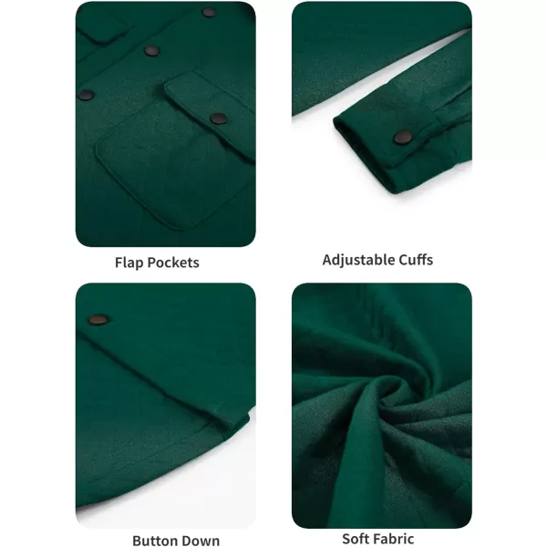COOFANDY Men's Casual Shirt Jacket Lightweight Shacket Jacket Quilted Button Down Jackets