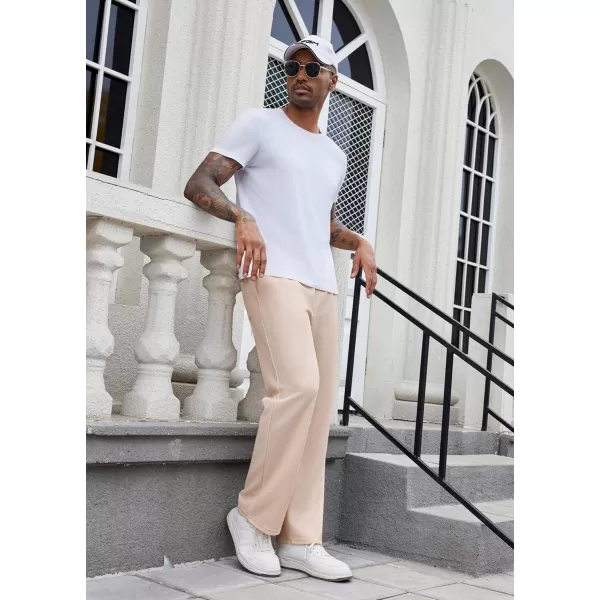 COOFANDY Men's Casual Sweatpants Elastic Waist Drawstring Lounge Pants Straight Leg Trousers with Pockets