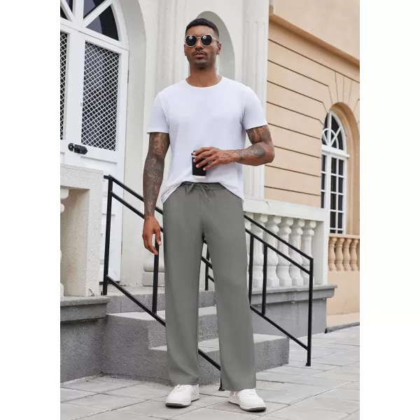 COOFANDY Men's Casual Sweatpants Elastic Waist Drawstring Lounge Pants Straight Leg Trousers with Pockets