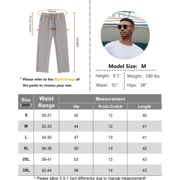 COOFANDY Men's Casual Sweatpants Elastic Waist Drawstring Lounge Pants Straight Leg Trousers with Pockets