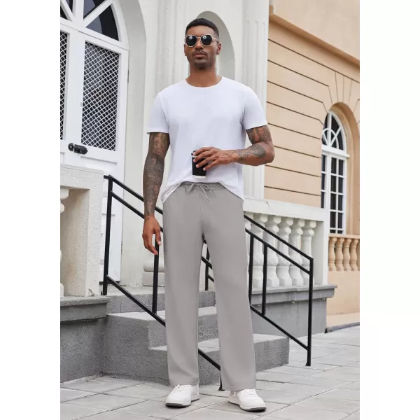 COOFANDY Men's Casual Sweatpants Elastic Waist Drawstring Lounge Pants Straight Leg Trousers with Pockets