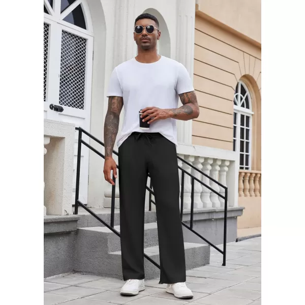 COOFANDY Men's Casual Sweatpants Elastic Waist Drawstring Lounge Pants Straight Leg Trousers with Pockets