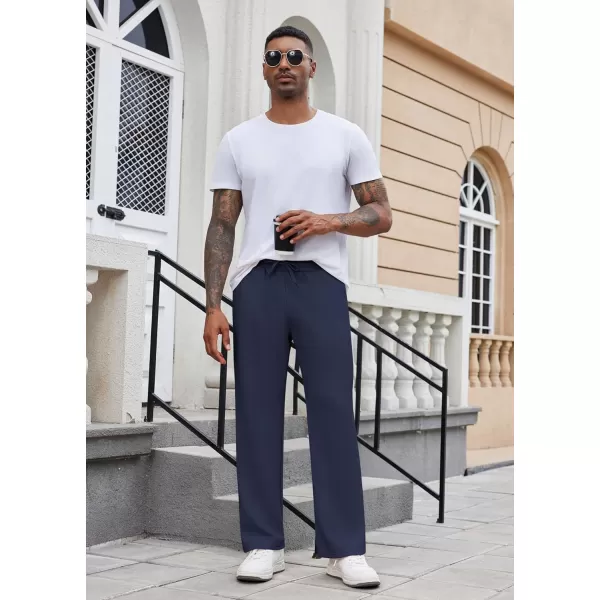 COOFANDY Men's Casual Sweatpants Elastic Waist Drawstring Lounge Pants Straight Leg Trousers with Pockets