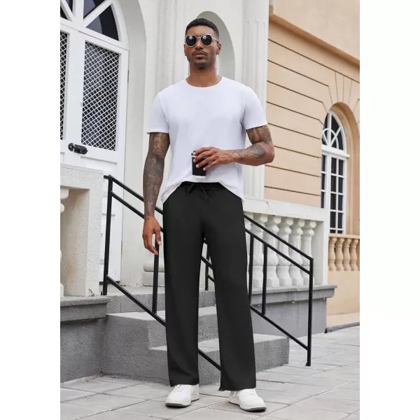 COOFANDY Men's Casual Sweatpants Elastic Waist Drawstring Lounge Pants Straight Leg Trousers with Pockets