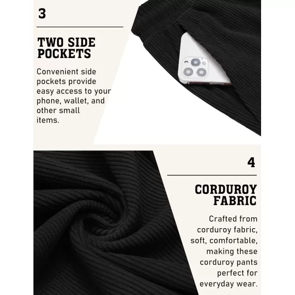 COOFANDY Men's Corduroy Pants Drawstring Elastic Waist Casual Tapered Trousers Fashion Streetwear Joggers with Pockets