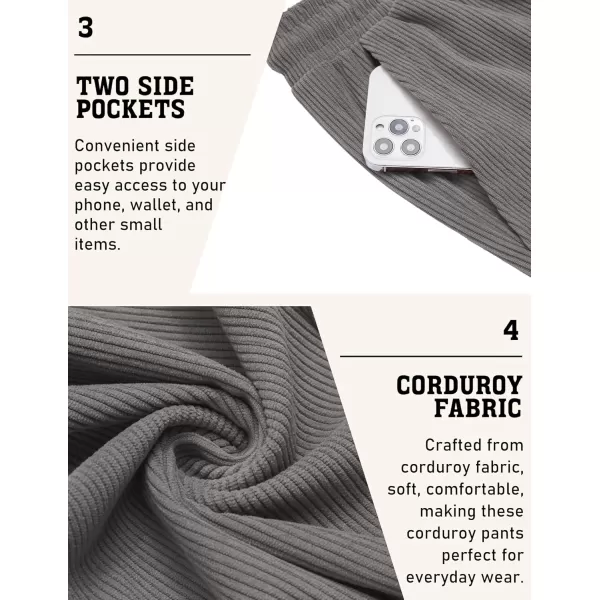 COOFANDY Men's Corduroy Pants Drawstring Elastic Waist Casual Tapered Trousers Fashion Streetwear Joggers with Pockets