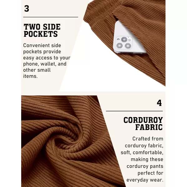 COOFANDY Men's Corduroy Pants Drawstring Elastic Waist Casual Tapered Trousers Fashion Streetwear Joggers with Pockets