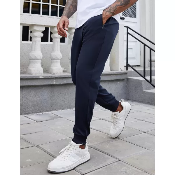 COOFANDY Men's Joggers Drawstring Jogger Sweatpants with Zipper Pockets Lightweight Slim Fit Athletic Track Pants