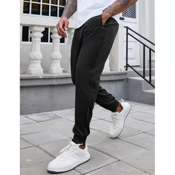 COOFANDY Men's Joggers Drawstring Jogger Sweatpants with Zipper Pockets Lightweight Slim Fit Athletic Track Pants
