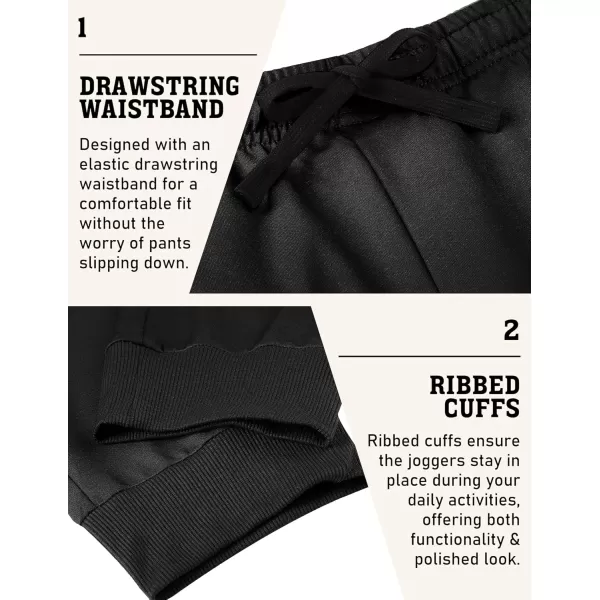 COOFANDY Men's Joggers Drawstring Jogger Sweatpants with Zipper Pockets Lightweight Slim Fit Athletic Track Pants