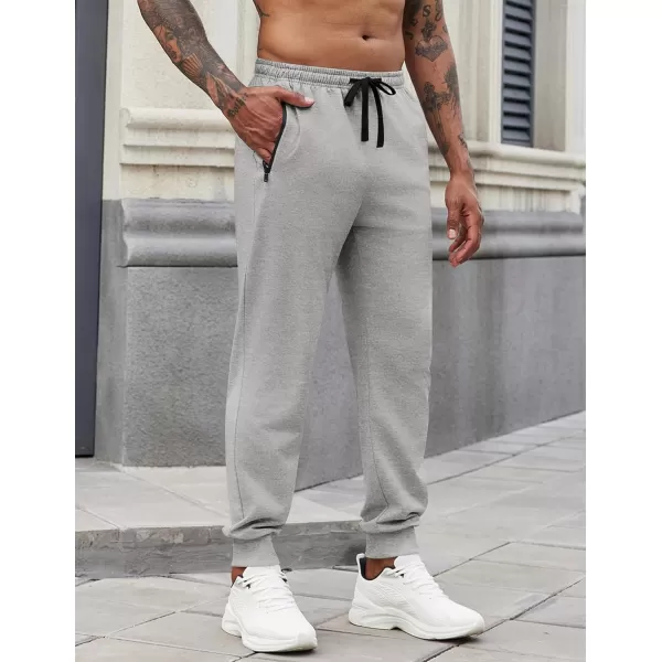 COOFANDY Men's Joggers Drawstring Jogger Sweatpants with Zipper Pockets Lightweight Slim Fit Athletic Track Pants