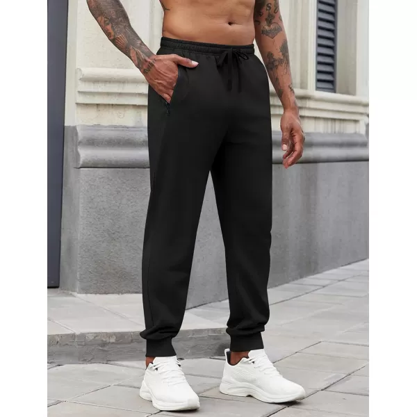 COOFANDY Men's Joggers Drawstring Jogger Sweatpants with Zipper Pockets Lightweight Slim Fit Athletic Track Pants