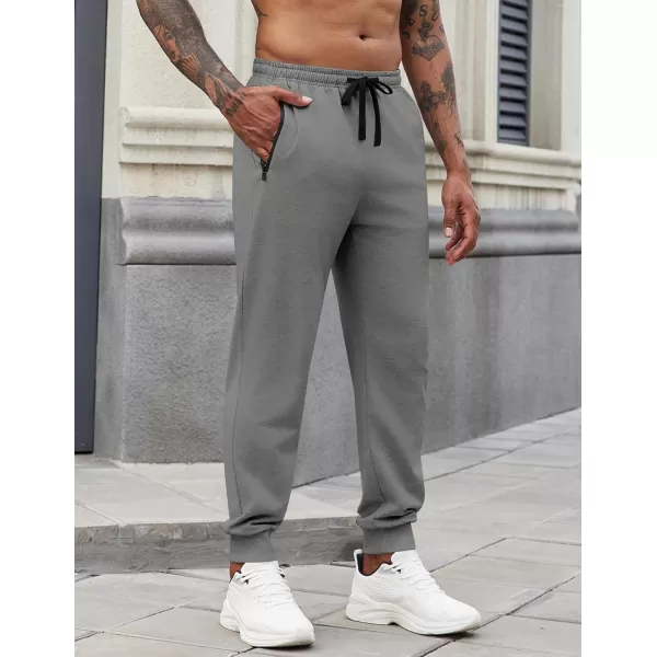 COOFANDY Men's Joggers Drawstring Jogger Sweatpants with Zipper Pockets Lightweight Slim Fit Athletic Track Pants