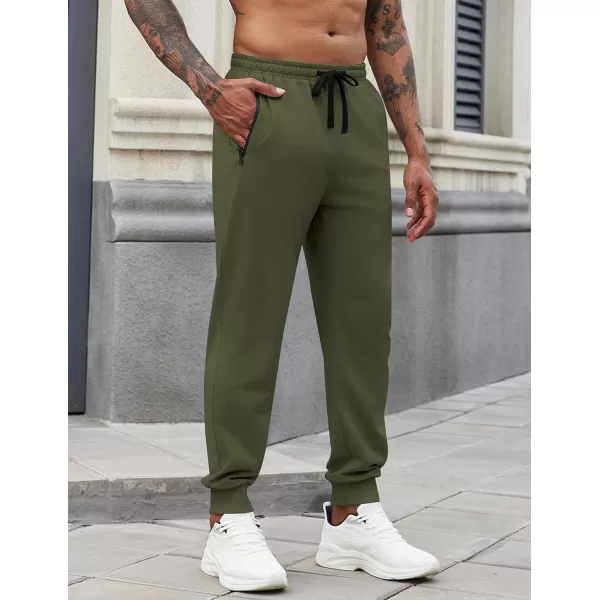 COOFANDY Men's Joggers Drawstring Jogger Sweatpants with Zipper Pockets Lightweight Slim Fit Athletic Track Pants