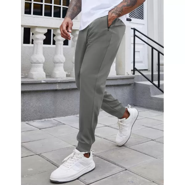 COOFANDY Men's Joggers Drawstring Jogger Sweatpants with Zipper Pockets Lightweight Slim Fit Athletic Track Pants