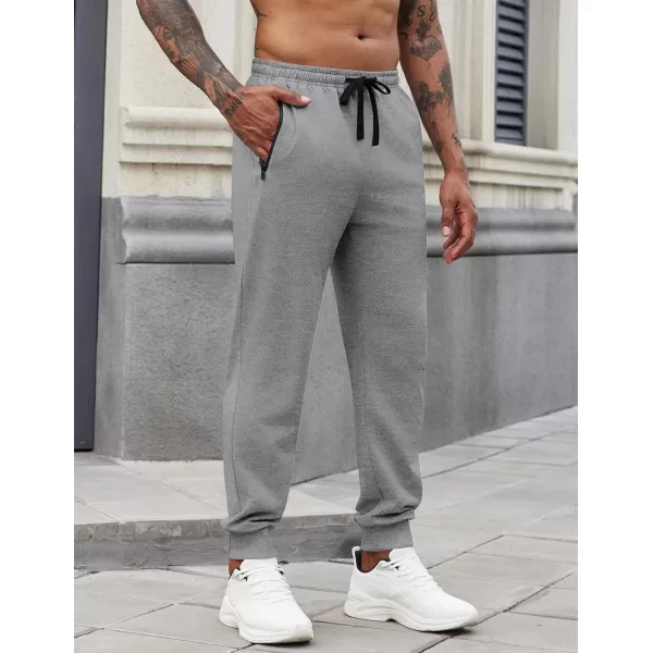 COOFANDY Men's Joggers Drawstring Jogger Sweatpants with Zipper Pockets Lightweight Slim Fit Athletic Track Pants