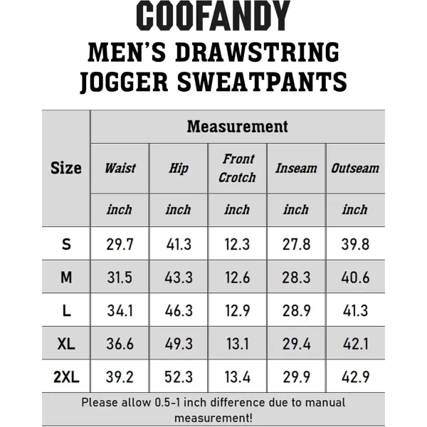 COOFANDY Men's Joggers Drawstring Jogger Sweatpants with Zipper Pockets Lightweight Slim Fit Athletic Track Pants