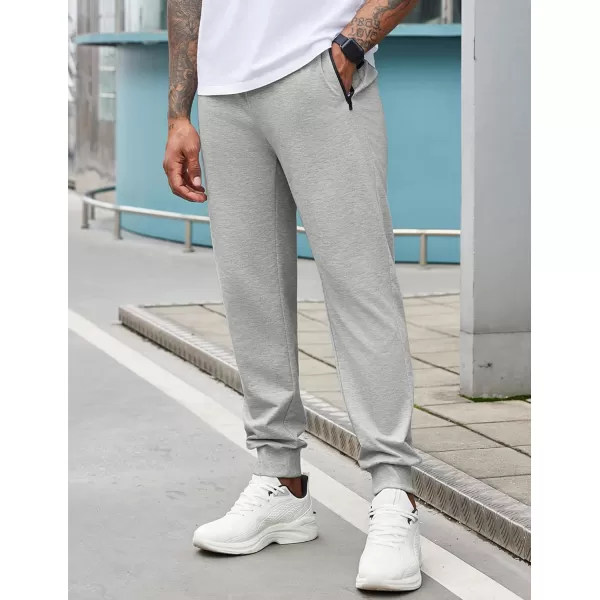 COOFANDY Men's Joggers Drawstring Jogger Sweatpants with Zipper Pockets Lightweight Slim Fit Athletic Track Pants