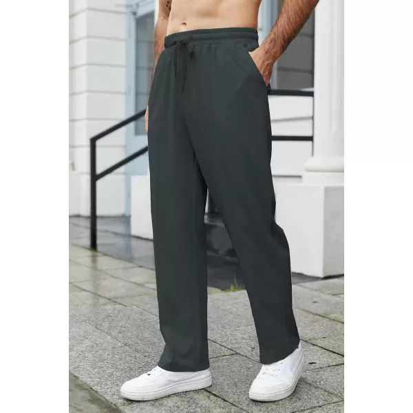 COOFANDY Men's Knit Sweatpants Lightweight Open Bottom Casual Pants Drawstring Jogger Yoga Pants with Pockets
