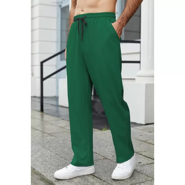 COOFANDY Men's Knit Sweatpants Lightweight Open Bottom Casual Pants Drawstring Jogger Yoga Pants with Pockets