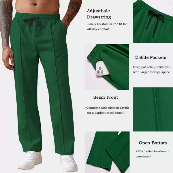 COOFANDY Men's Knit Sweatpants Lightweight Open Bottom Casual Pants Drawstring Jogger Yoga Pants with Pockets
