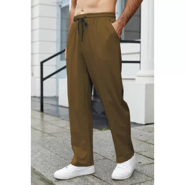 COOFANDY Men's Knit Sweatpants Lightweight Open Bottom Casual Pants Drawstring Jogger Yoga Pants with Pockets