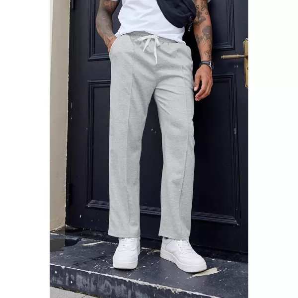 COOFANDY Men's Knit Sweatpants Lightweight Open Bottom Casual Pants Drawstring Jogger Yoga Pants with Pockets