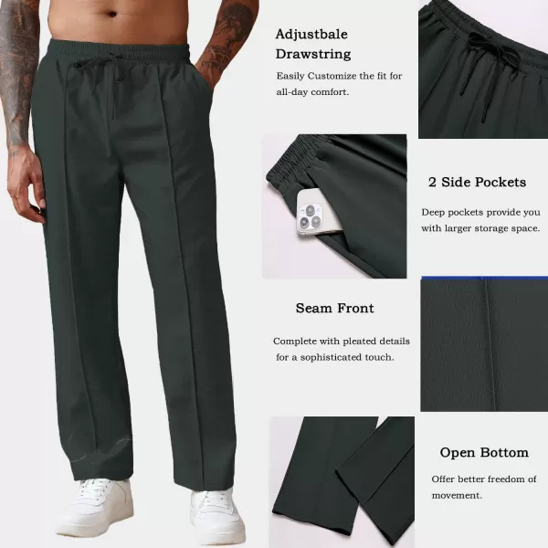 COOFANDY Men's Knit Sweatpants Lightweight Open Bottom Casual Pants Drawstring Jogger Yoga Pants with Pockets