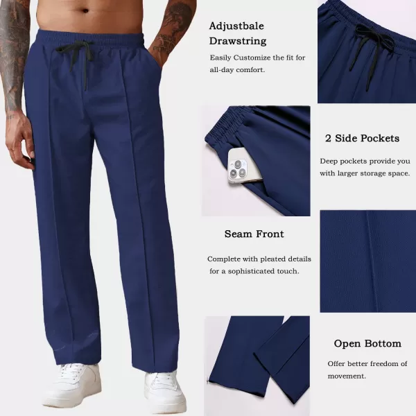 COOFANDY Men's Knit Sweatpants Lightweight Open Bottom Casual Pants Drawstring Jogger Yoga Pants with Pockets