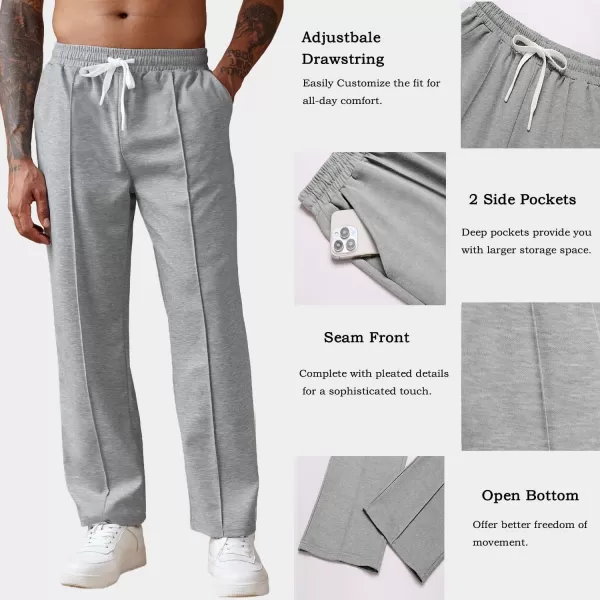 COOFANDY Men's Knit Sweatpants Lightweight Open Bottom Casual Pants Drawstring Jogger Yoga Pants with Pockets