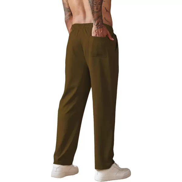 COOFANDY Men's Knit Sweatpants Lightweight Open Bottom Casual Pants Drawstring Jogger Yoga Pants with Pockets