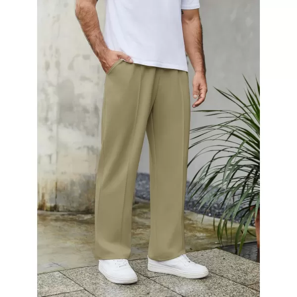COOFANDY Men's Knit Sweatpants Lightweight Open Bottom Casual Pants Drawstring Jogger Yoga Pants with Pockets