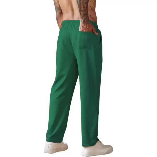 COOFANDY Men's Knit Sweatpants Lightweight Open Bottom Casual Pants Drawstring Jogger Yoga Pants with Pockets