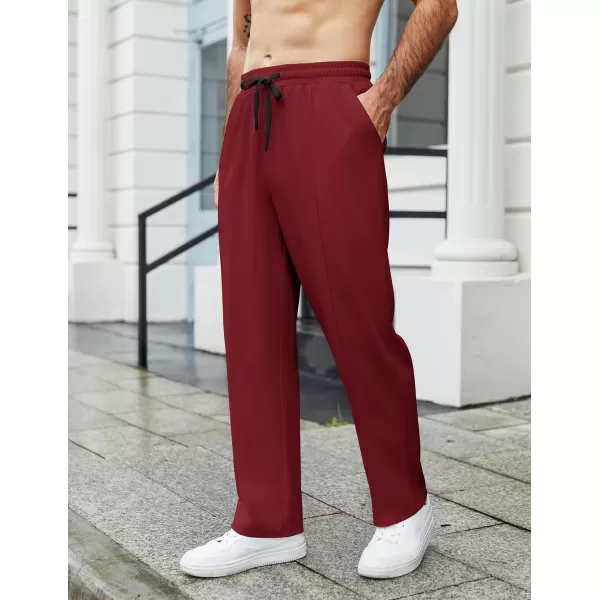COOFANDY Men's Knit Sweatpants Lightweight Open Bottom Casual Pants Drawstring Jogger Yoga Pants with Pockets