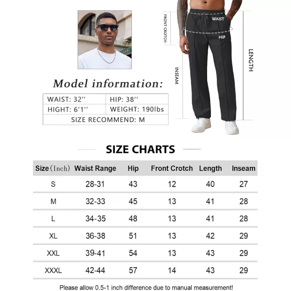 COOFANDY Men's Knit Sweatpants Lightweight Open Bottom Casual Pants Drawstring Jogger Yoga Pants with Pockets