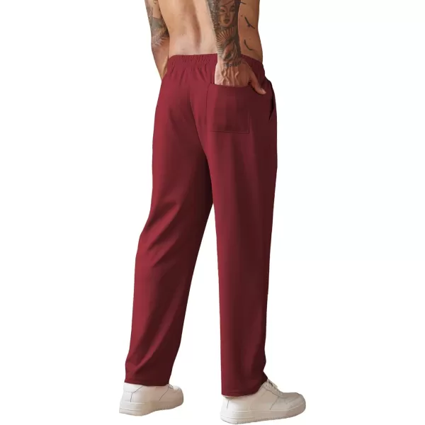 COOFANDY Men's Knit Sweatpants Lightweight Open Bottom Casual Pants Drawstring Jogger Yoga Pants with Pockets