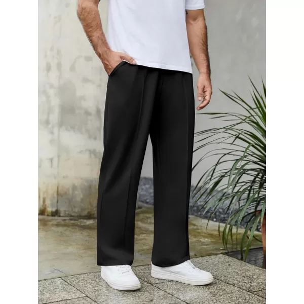 COOFANDY Men's Knit Sweatpants Lightweight Open Bottom Casual Pants Drawstring Jogger Yoga Pants with Pockets