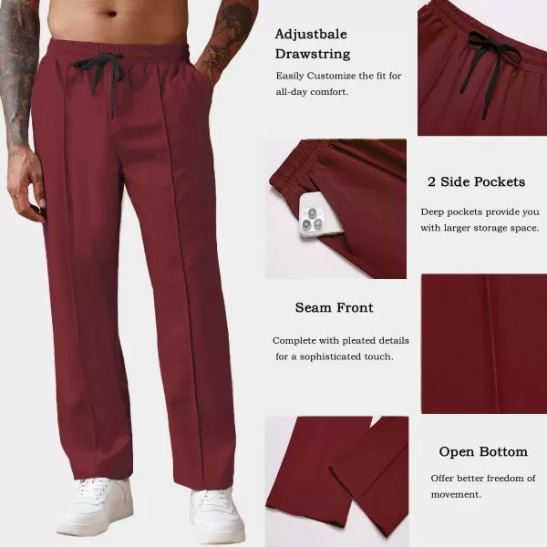 COOFANDY Men's Knit Sweatpants Lightweight Open Bottom Casual Pants Drawstring Jogger Yoga Pants with Pockets