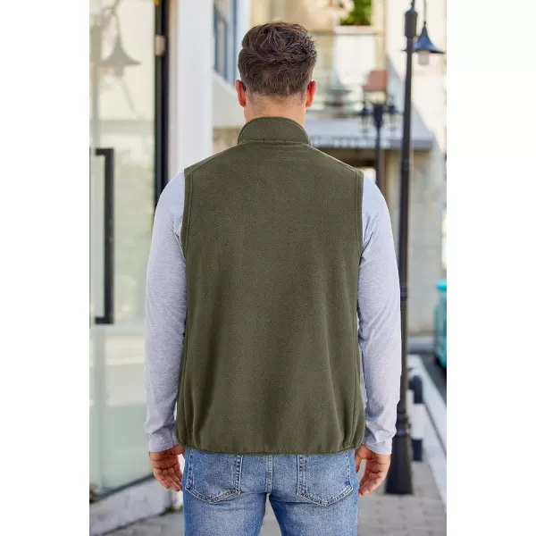 COOFANDY Men's Lightweight Fleece Vest Sleeveless Zip Up Warm Jacket Casual Outerwear Vests With Pockets