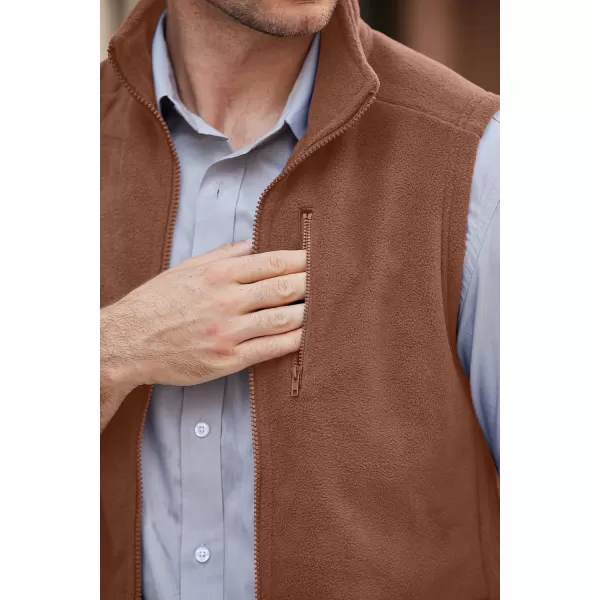 COOFANDY Men's Lightweight Fleece Vest Sleeveless Zip Up Warm Jacket Casual Outerwear Vests With Pockets