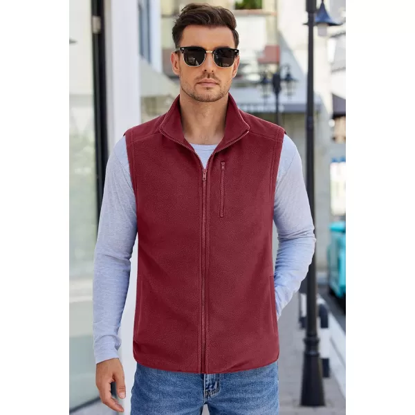 COOFANDY Men's Lightweight Fleece Vest Sleeveless Zip Up Warm Jacket Casual Outerwear Vests With Pockets