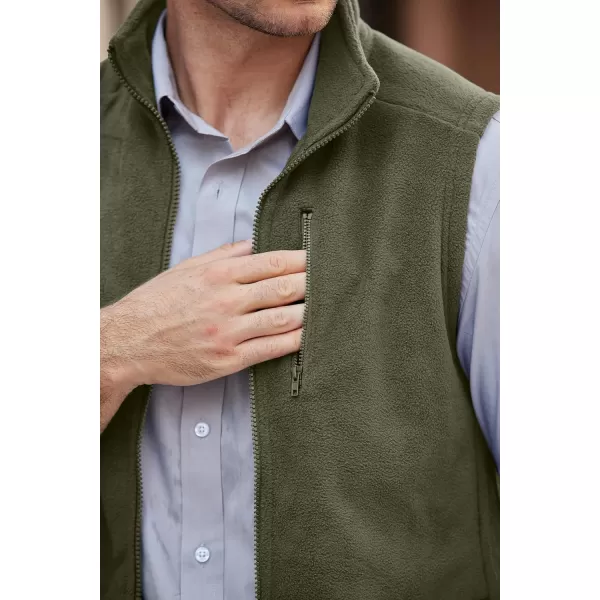 COOFANDY Men's Lightweight Fleece Vest Sleeveless Zip Up Warm Jacket Casual Outerwear Vests With Pockets