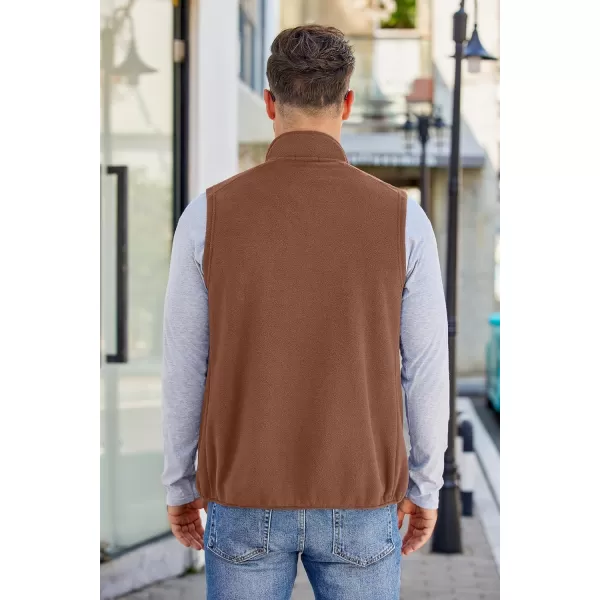 COOFANDY Men's Lightweight Fleece Vest Sleeveless Zip Up Warm Jacket Casual Outerwear Vests With Pockets