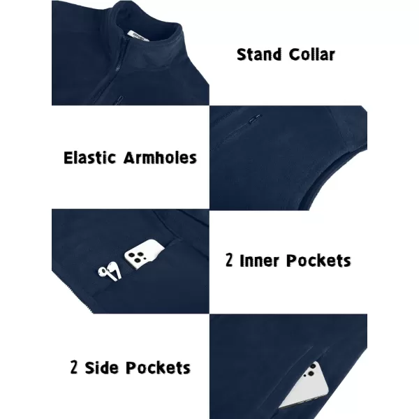 COOFANDY Men's Lightweight Fleece Vest Sleeveless Zip Up Warm Jacket Casual Outerwear Vests With Pockets